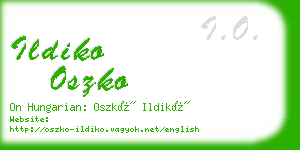 ildiko oszko business card